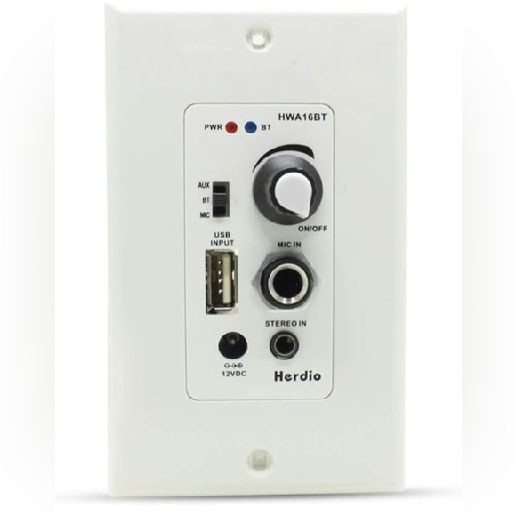 Herdio in Wall Audio Control Amplifier Receiver Sound Systems Home Theater - Picture 1 of 8